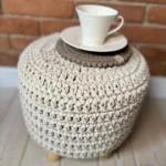 Marta Derkacz Produkt Taboret z ręcznie robionym pokrowcem ze sznurka bawełnianego (3)