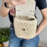 Torebka kuferek śmietankowa perła